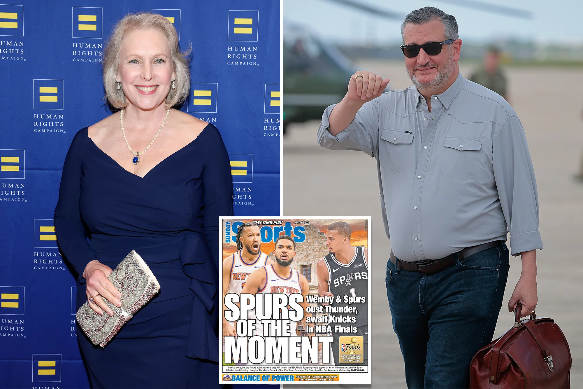 NY Sen. Kirsten Gillibrand, Texas Sen. Ted Cruz set friendly wager ahead of states’ showdown in NBA Finals