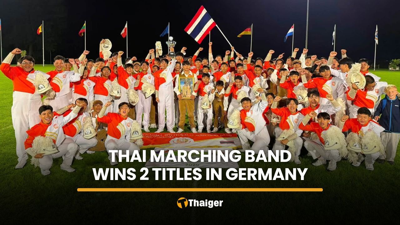Thai school marching band wins two titles in Germany