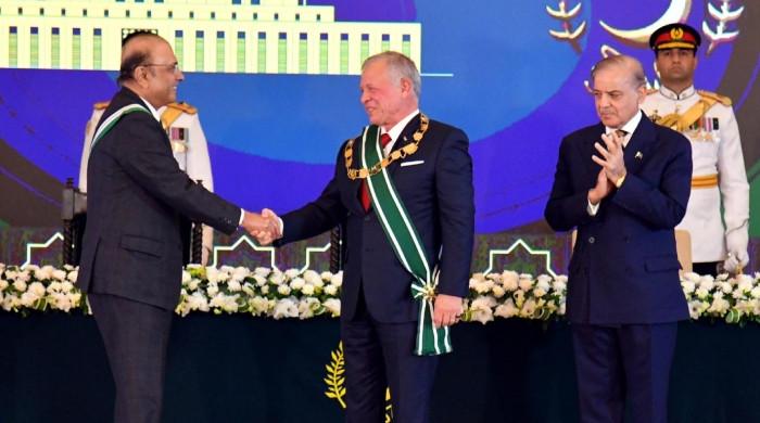 President honours Jordan's king with Nishan-e-Pakistan for global peace efforts