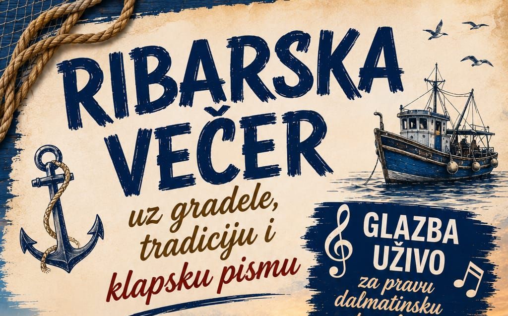 Blatine-Škrape zovu na Ribarsku večer: Svježa riba, vino i dalmatinska pisma u srcu Splita