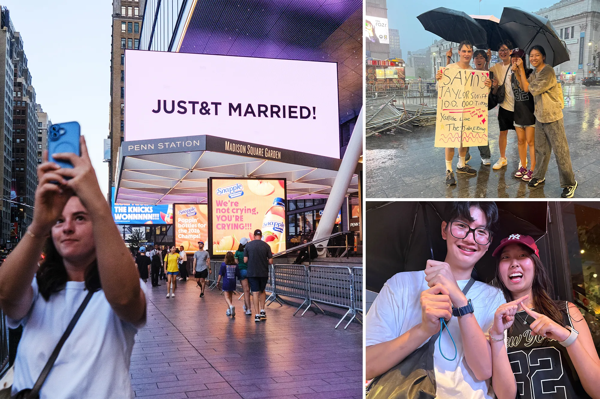 Tourists stumble upon Taylor Swift, Travis Kelce’s MSG nuptials in ‘very cool’ NYC moment: ‘Wish they did this in Chicago’
