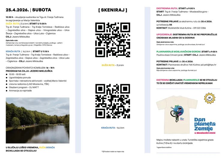 NAJAVA: Dan planeta Zemlje – biciklijada i planinarenje