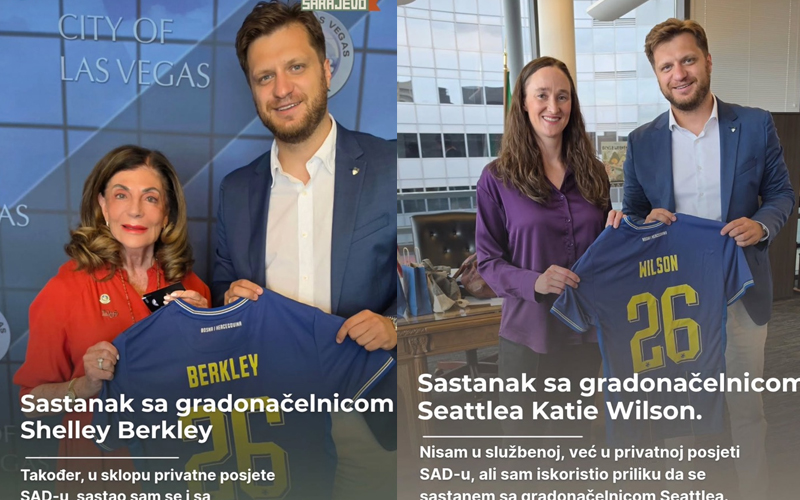 Čengić se u sklopu privatne posjete SAD-u sastao sa gradonačelnicama Seattlea i Las Vegasa: Prilika za lobiranje
