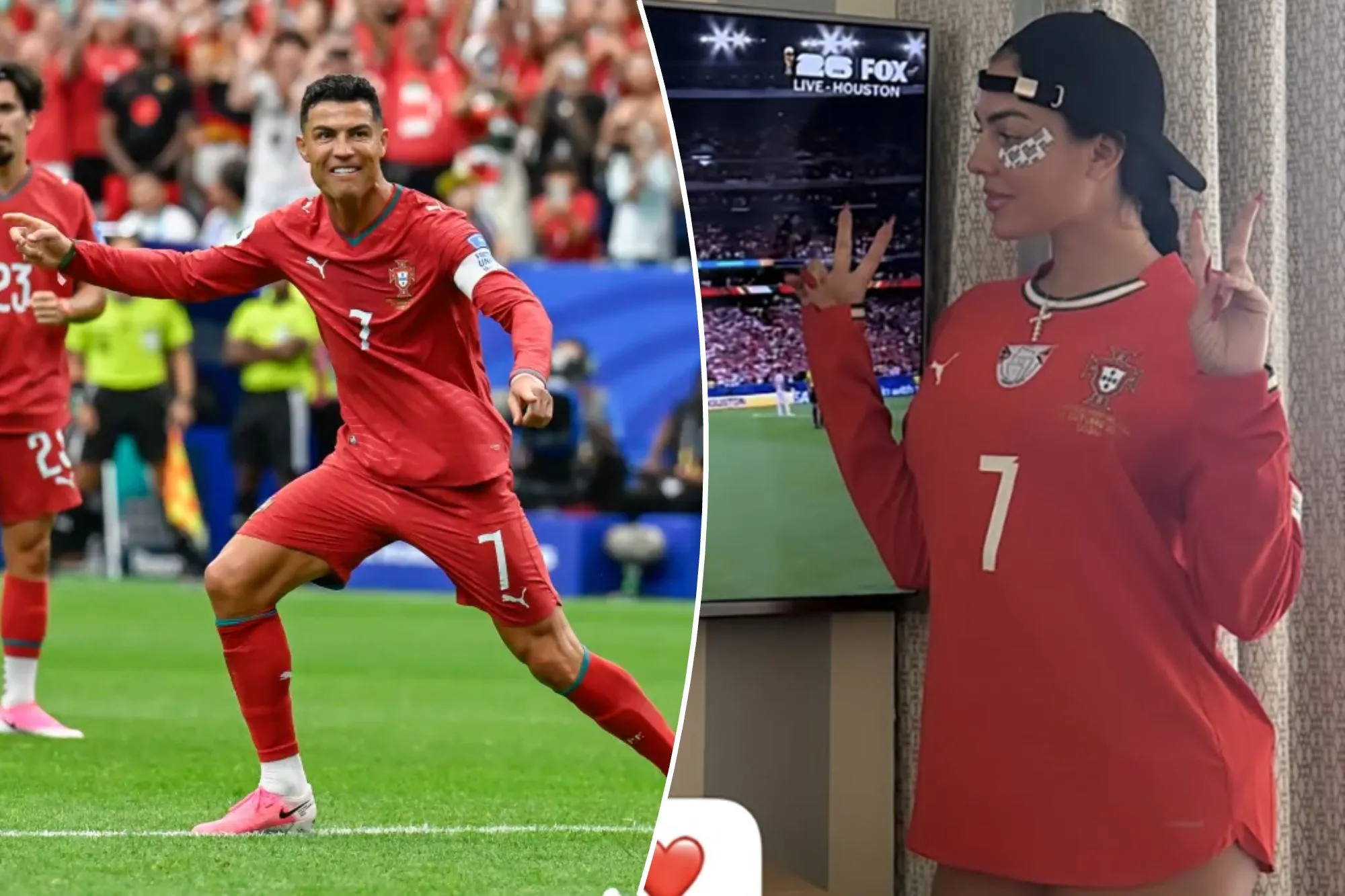 Georgina Rodriguez wears Cristiano Ronaldo jersey — and not much else — in World Cup celebration