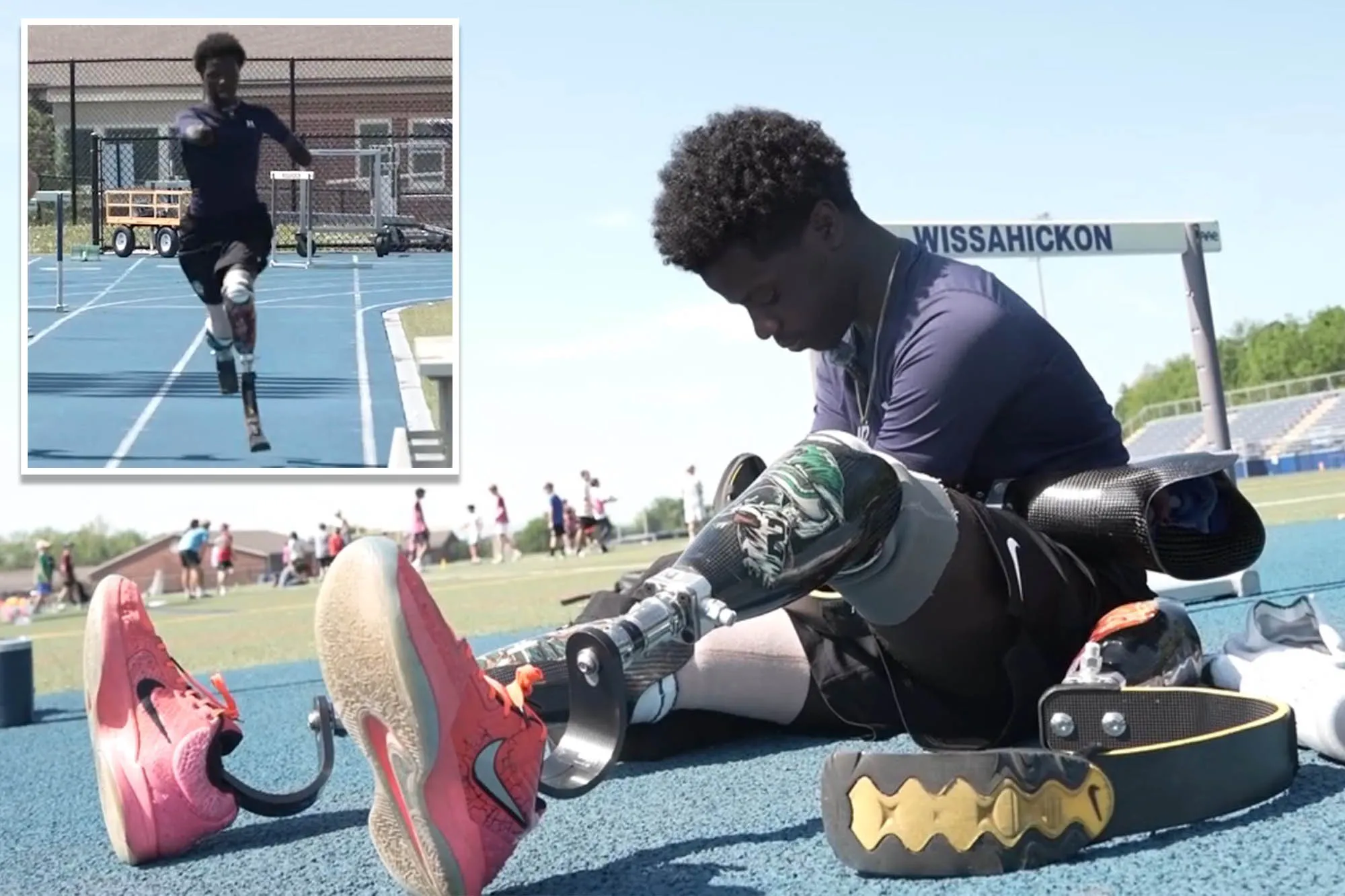 Teen with no arms or legs chases dream of running in the Paralympics as one of few quadruple amputee competitors
