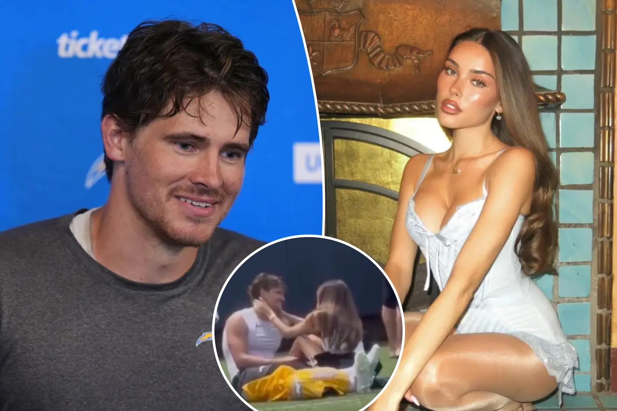 Justin Herbert, Madison Beer get handsy in crazy viral Chargers video