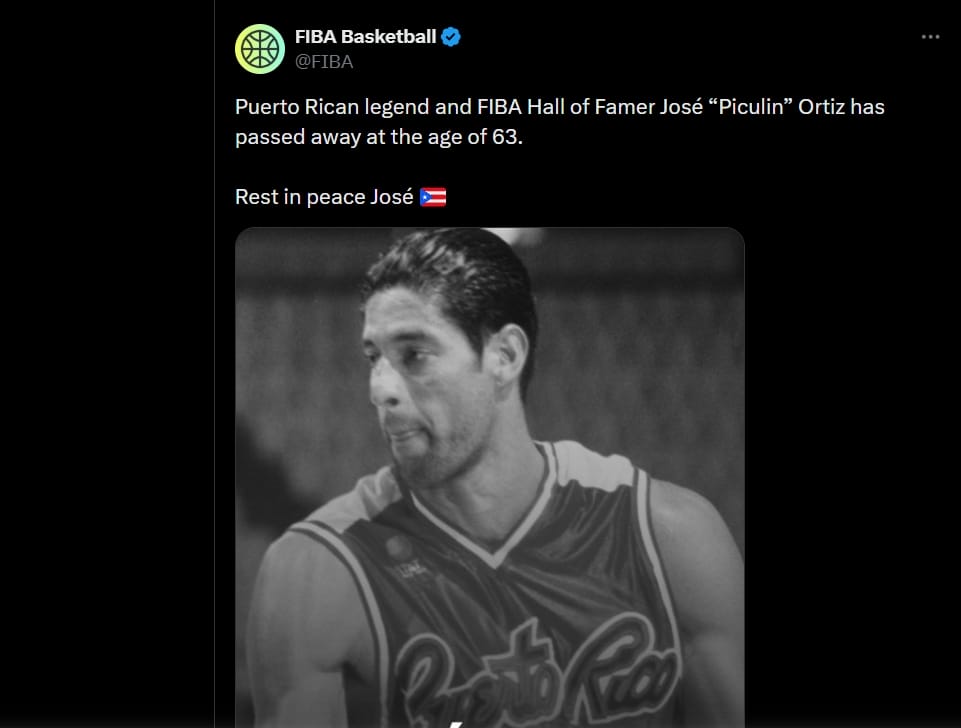 Preminuo legendarni košarkaš Jose Piculín Ortiz