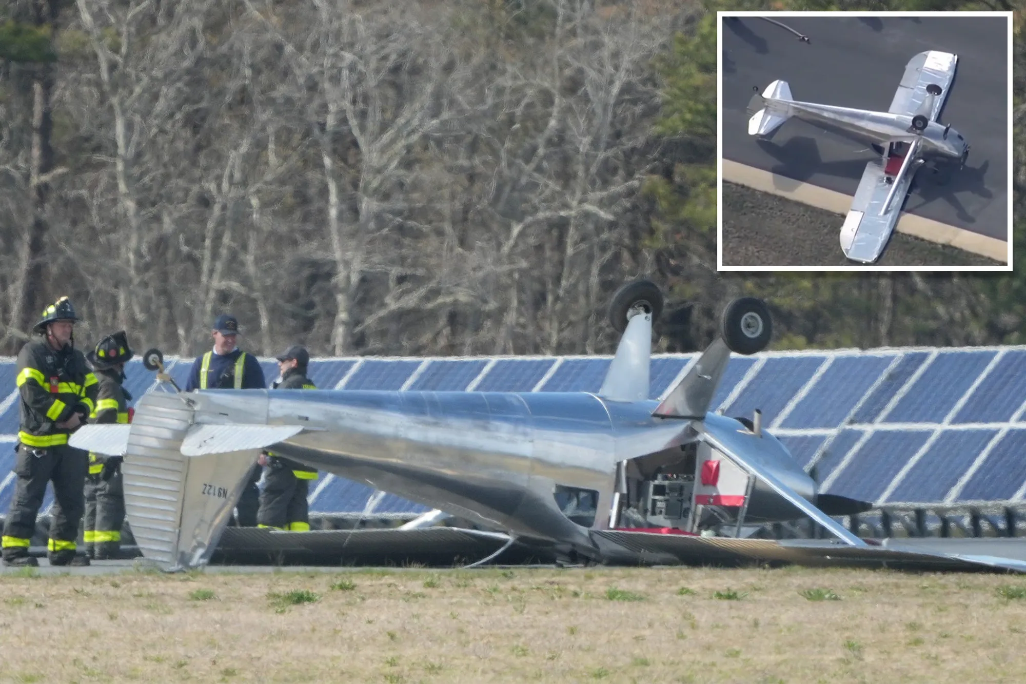 Small plane flips upside down while landing at Cape Cod airport