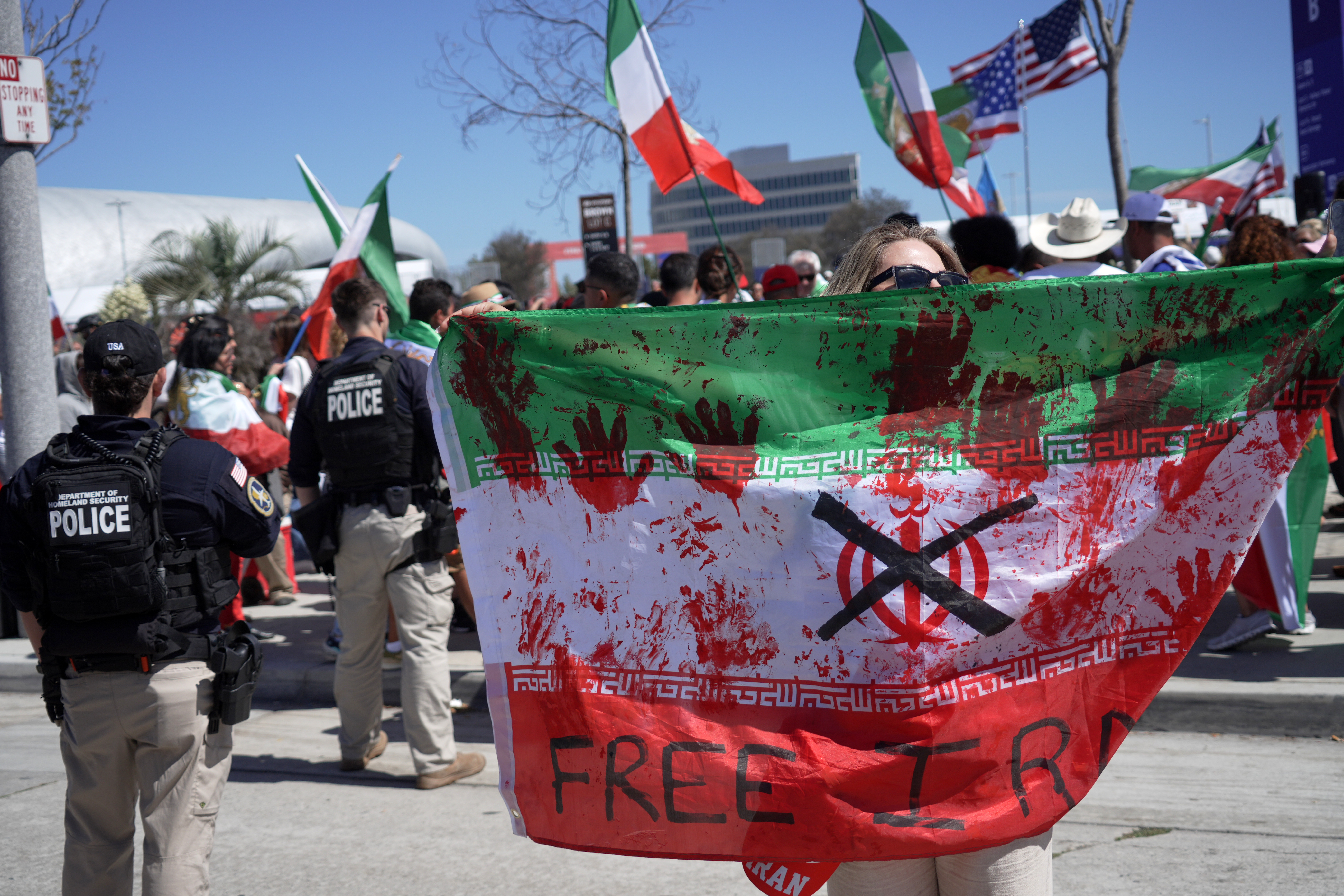 Support for Iran's team – but not for regime