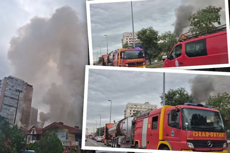 VATRA GUTA LOKALE U BLOKU 45! Vatrogasci se više od sat vremena BORE sa VATRENOM STIHIJOM, građanima upućen HITAN APEL! (FOTO, VIDEO)