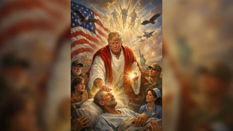Trump casts himself as Jesus after attacking Pope (AI IMAGES)