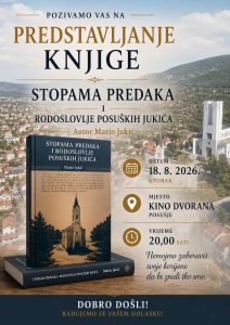 Posušje dobiva knjigu o rodoslovlju Jukića: Predstavljanje 18. kolovoza u Kinodvorani