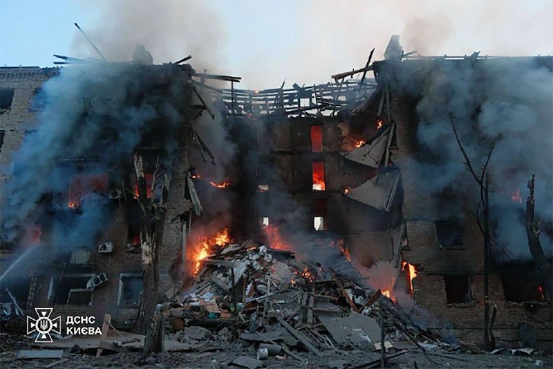 Russia hits Kyiv with massive missile and drone strike, killing four