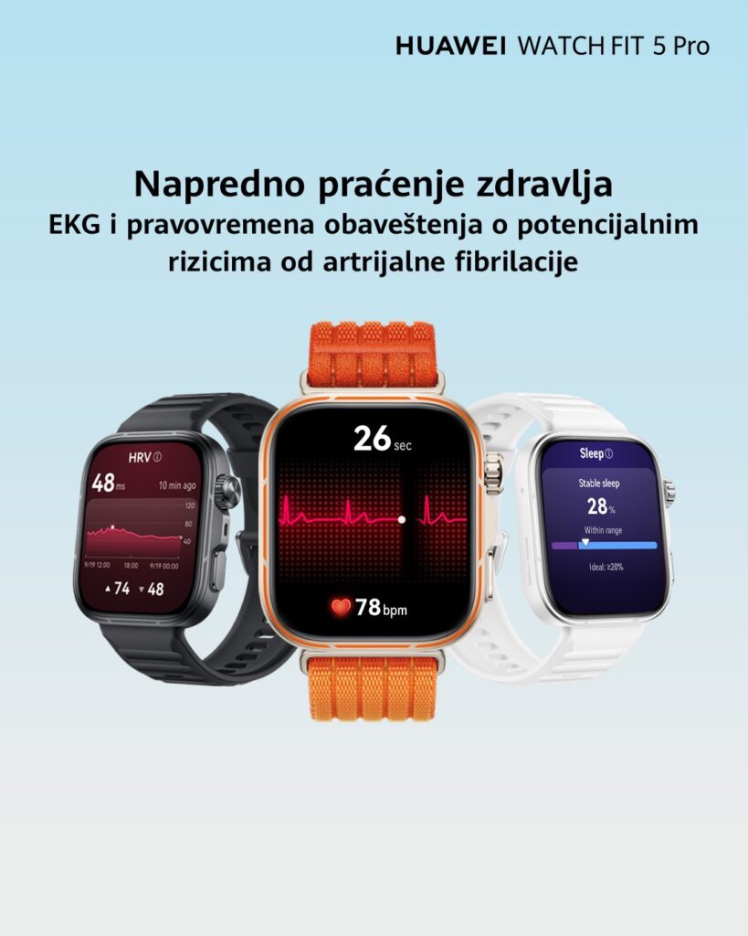 Huawei nastavlja razvoj zdravstvenih tehnologija: EKG funkcija dostupna i na Huawei satovima u Srbiji