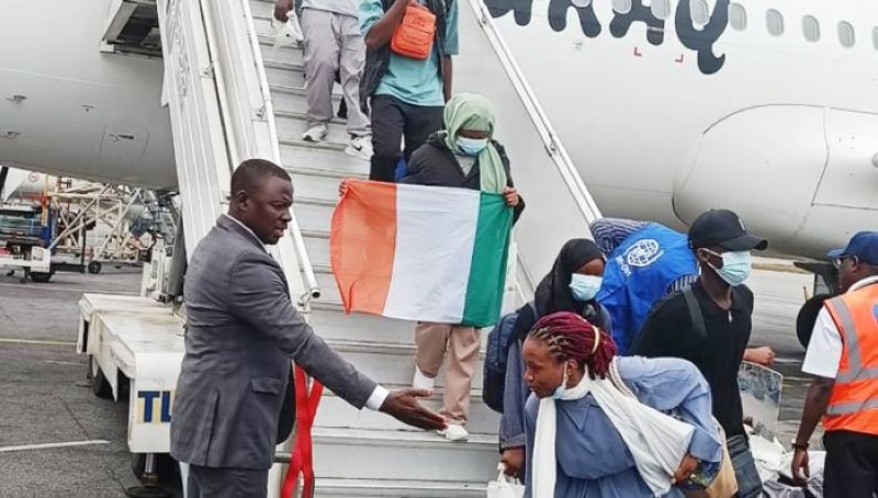 Retour de migration : 119 Ivoiriens dont 22 mineurs rentrés de la Libye