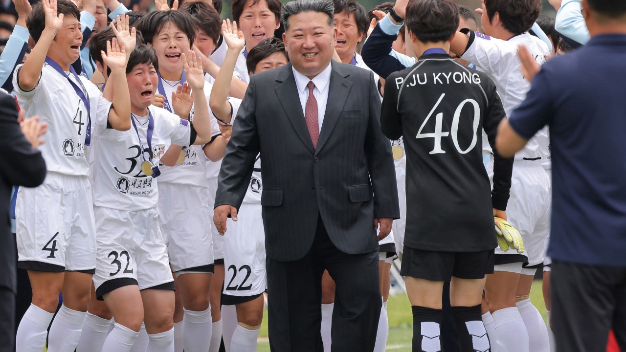 Tears in North Korea as Kim meets footballers after historic title win