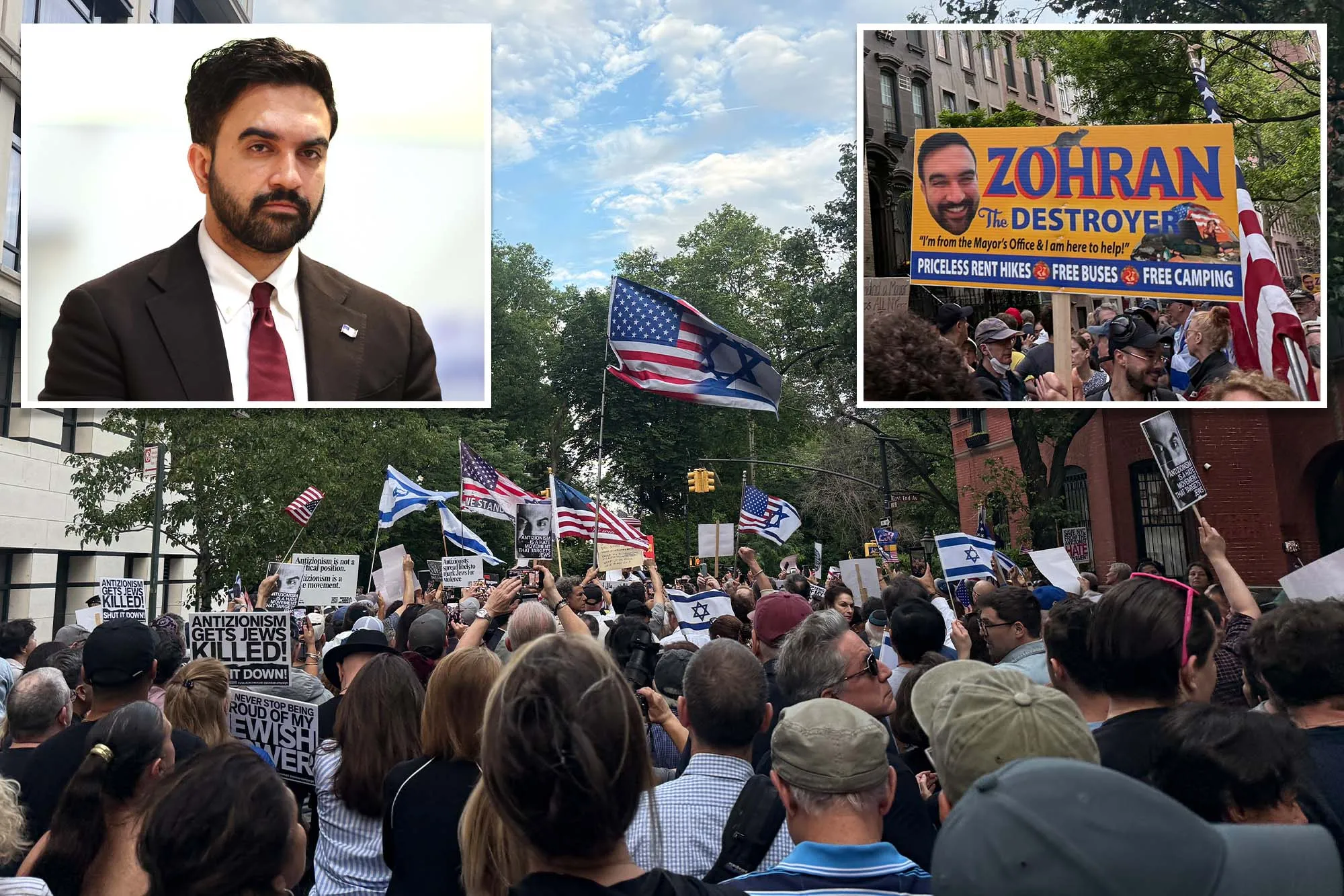 Pro-Israel supporters bash Mamdani in heated protest outside Gracie Mansion