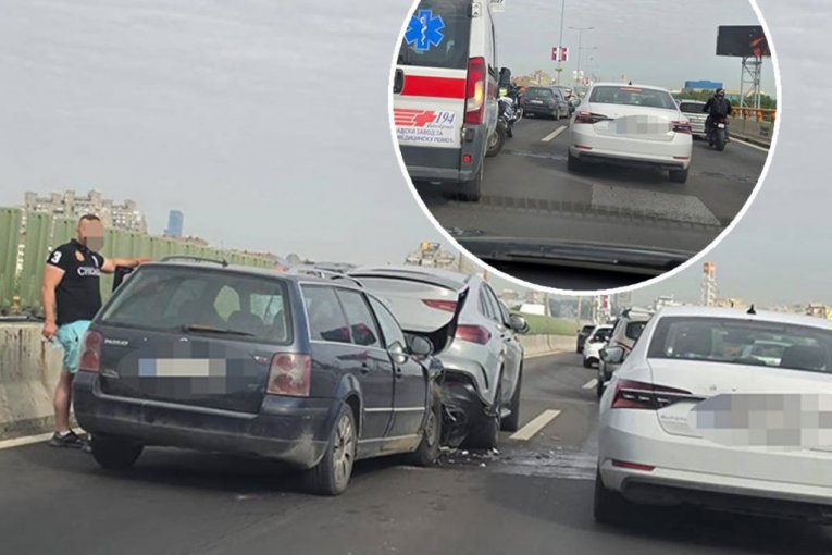HAOS NA GAZELI! Lančani sudar izazvao kolaps - vozači zaglavljeni na mostu! (FOTO)