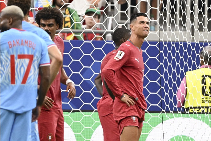 Ronaldo's Portugal drop points against DR Congo after 1-1 draw