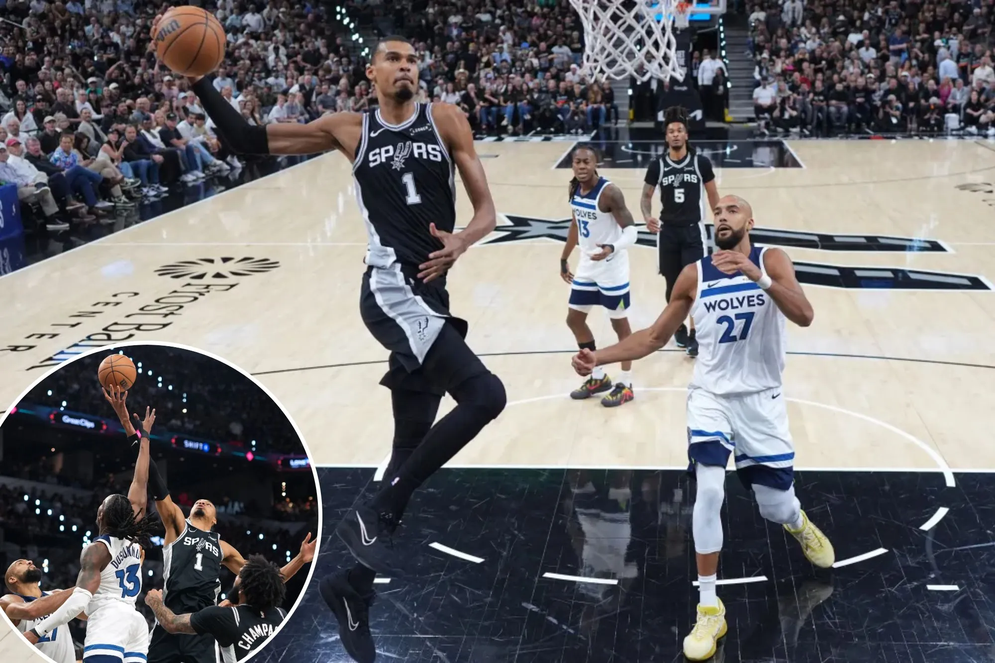 Victor Wembanyama rebounds from ejection to propel Spurs to Game 5 blowout of Timberwolves