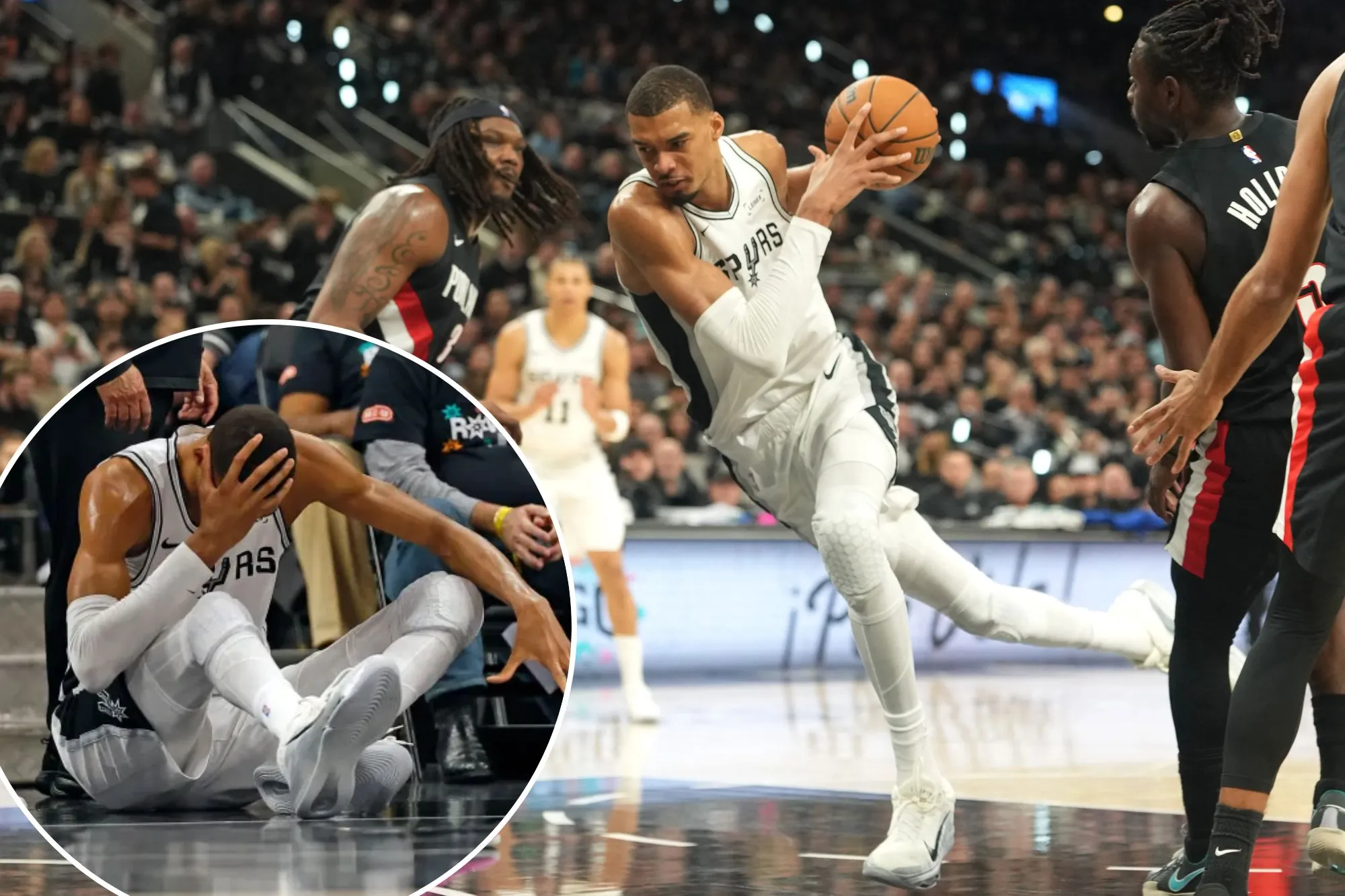 Victor Wembanyama enters concussion protocol after scary Spurs moment