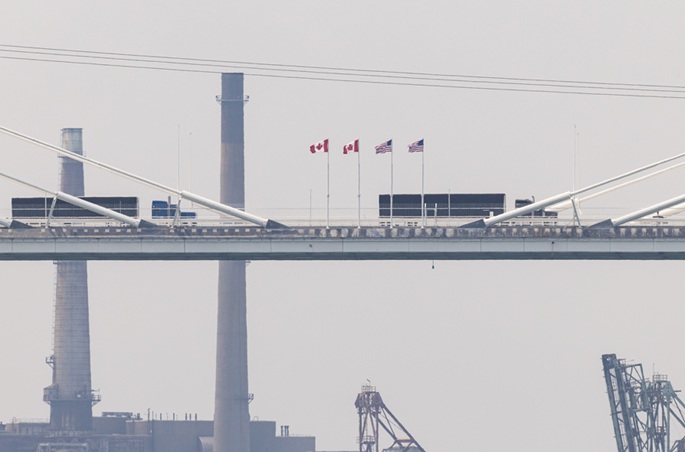 Canada opens new border bridge despite trade tensions with US