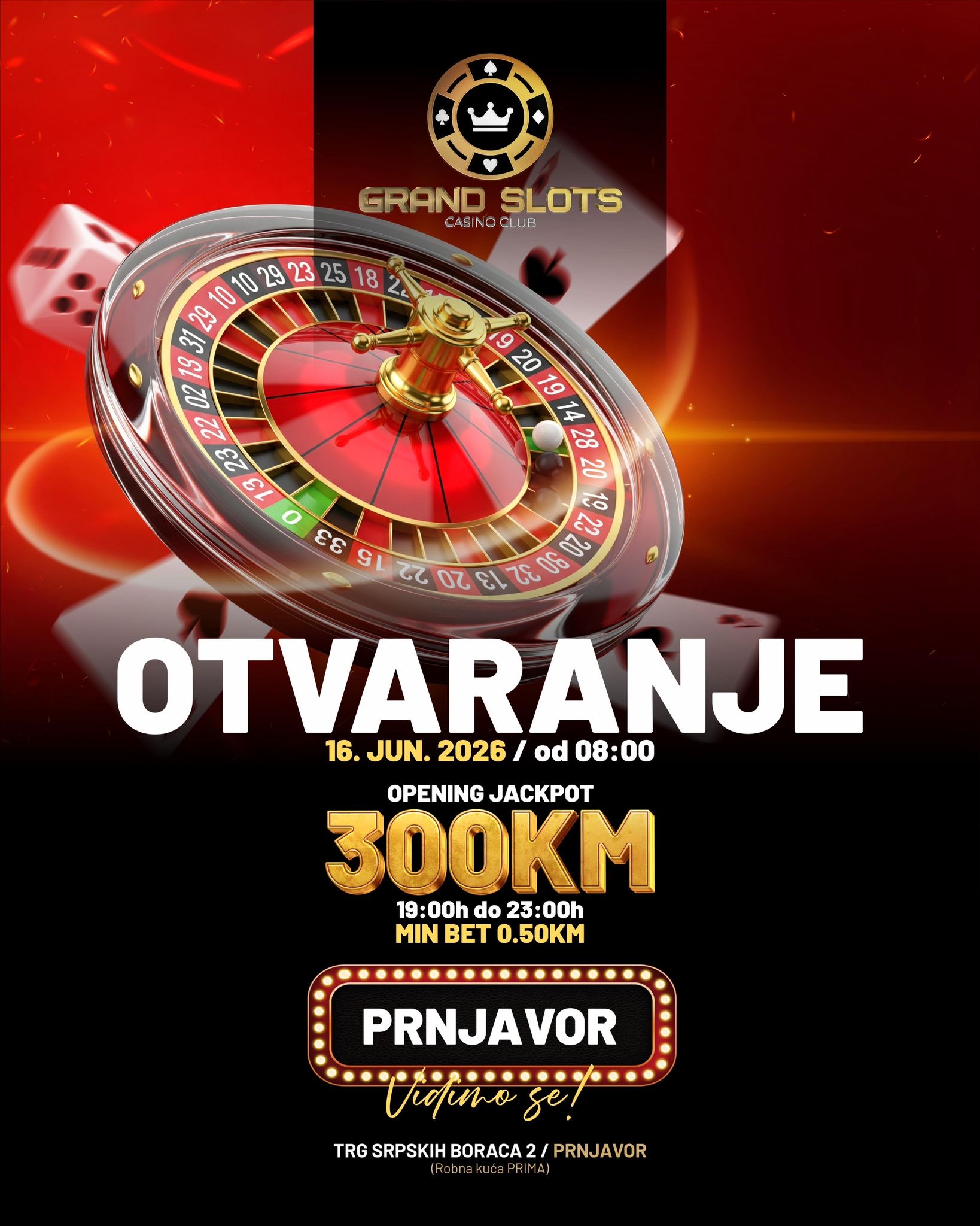 Veliko otvaranje “GRAND SLOTS CASINO” kluba u Prnjavoru