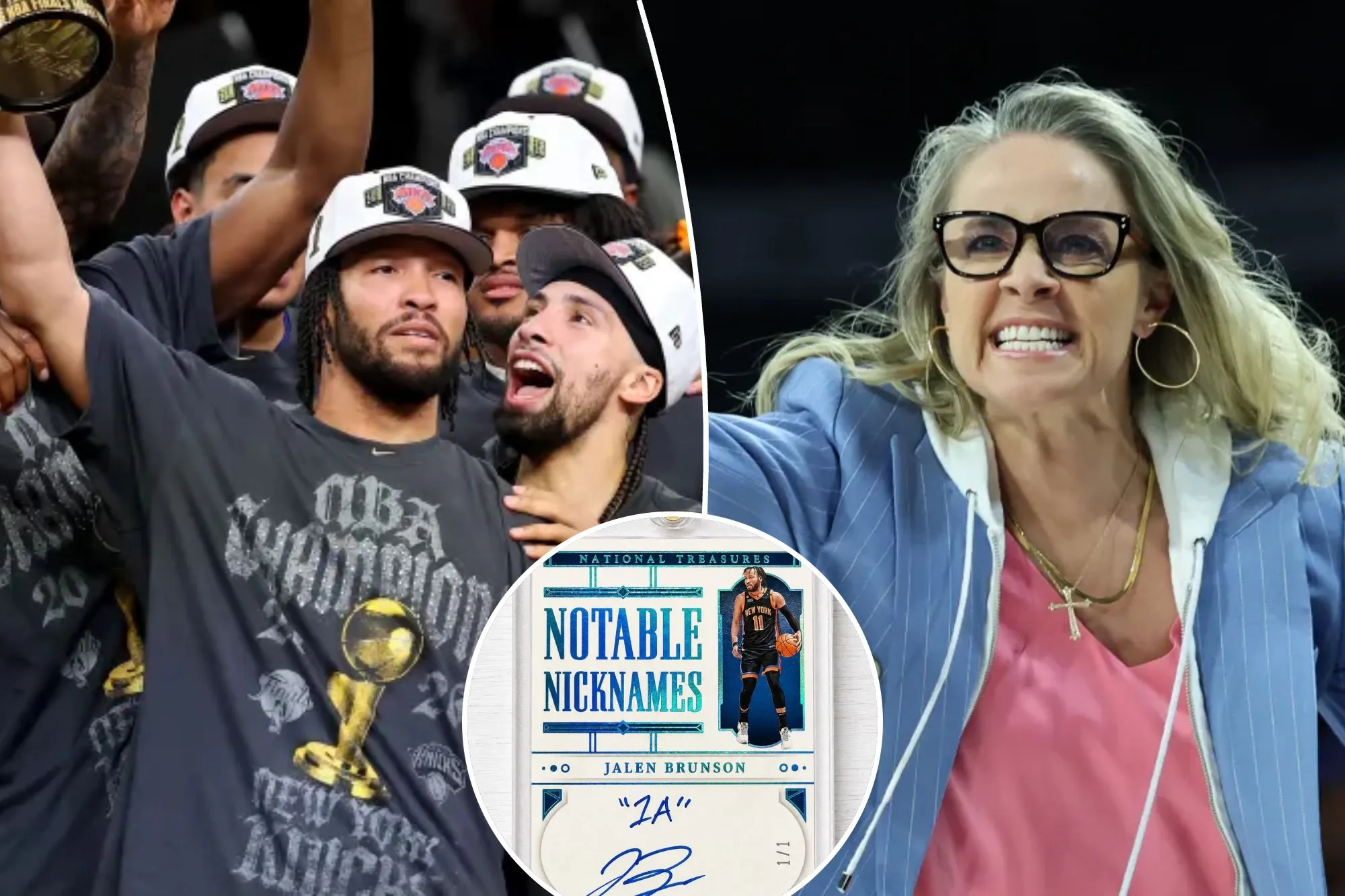 Jalen Brunson fired back at ‘1A’ critics as trading card surfaces after Knicks’ NBA Finals win