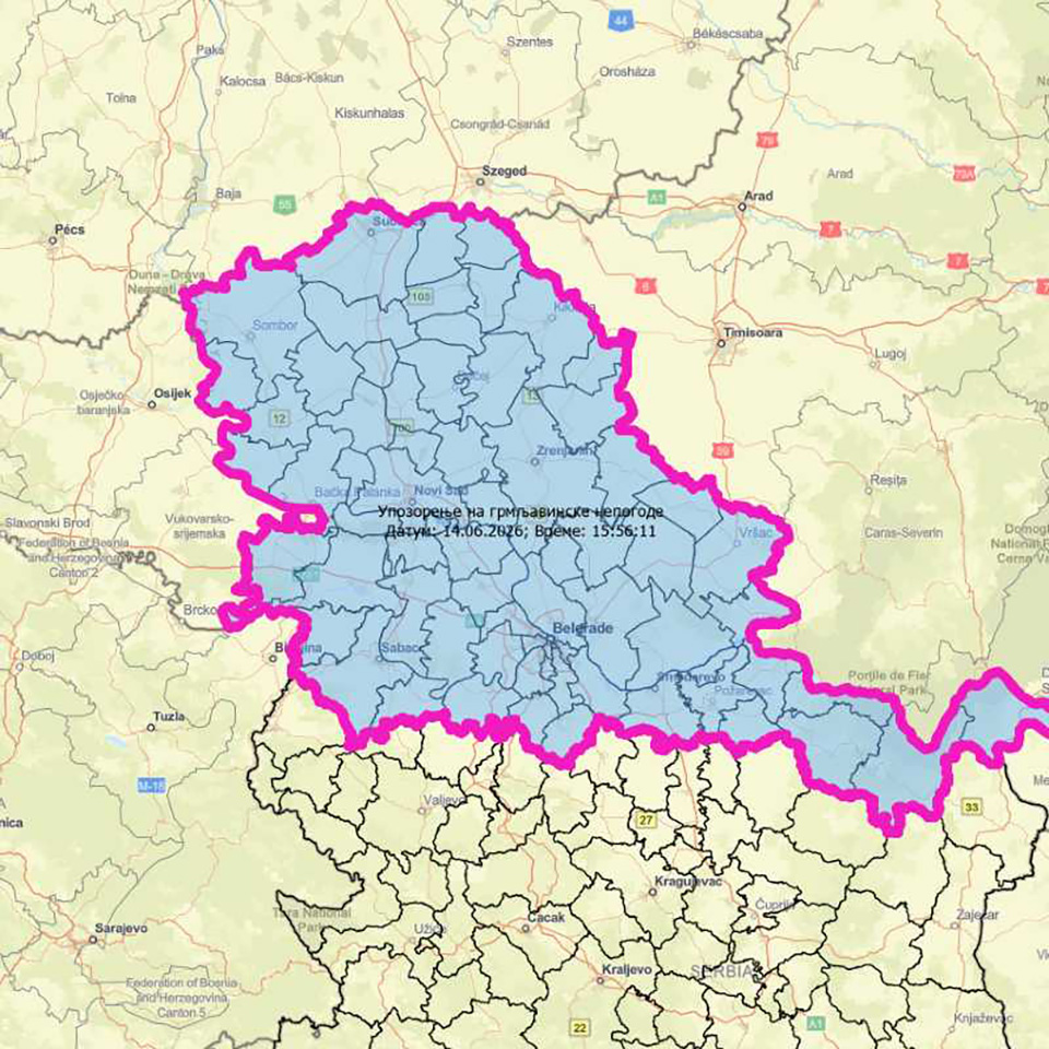 MUP poslao hitno upozorenje: Oluja sa gradom i olujnim vetrom stiže u Banat