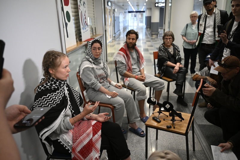 Finnish Gaza flotilla activists return home after Israel detention