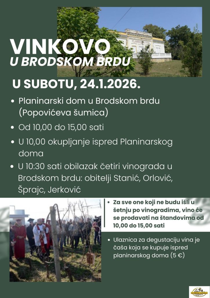 Dođite na Vinkovo u Brodskom Vinogorju!