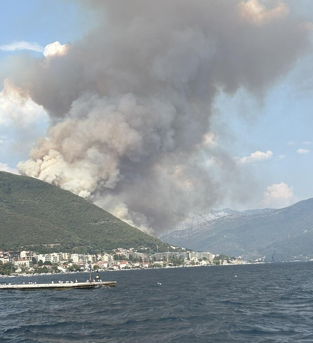 VIDEO i FOTO Veliki požar iznad Bijele, vatra stigla nadomak kuća