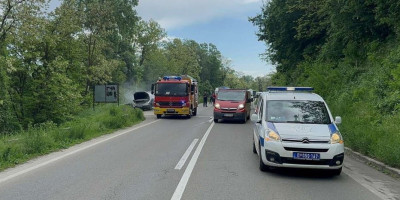 Horor kod Čačka: Izgoreo vozač automobila koji se zapalio tokom vožnje (FOTO)