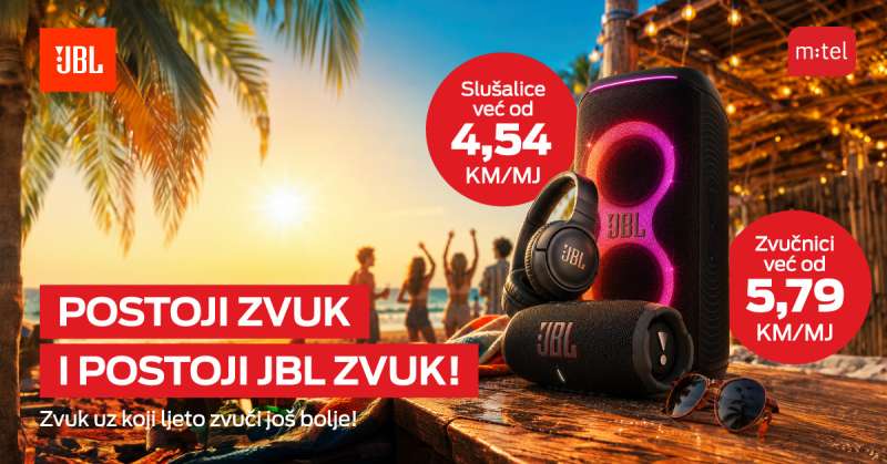 Uživajte u ljetu uz vrhunski JBL zvuk i uređaje dostupne u m:tel ponudi