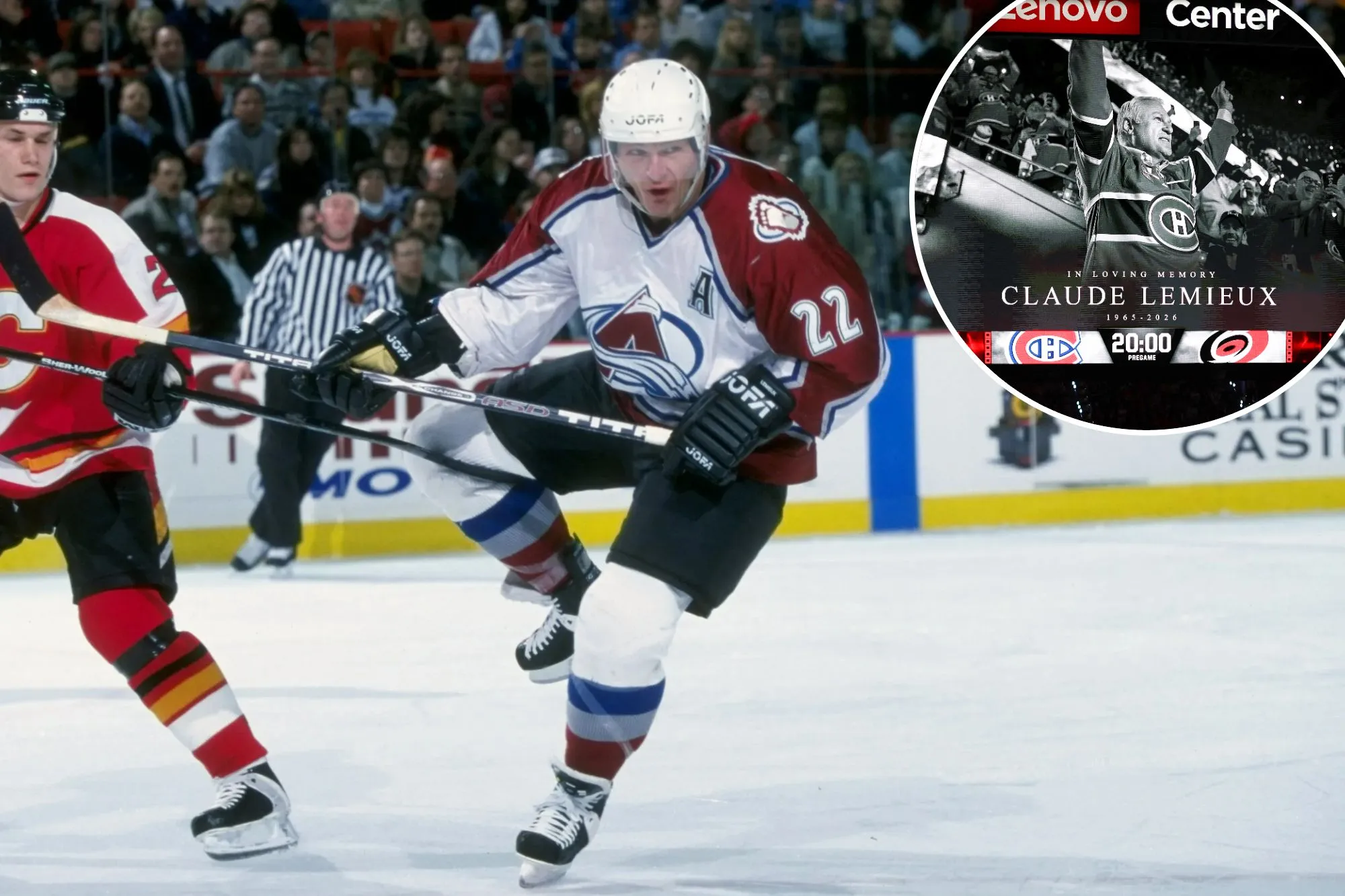 Claude Lemieux honored ahead of Eastern Conference Final Game 5 one day after shocking death