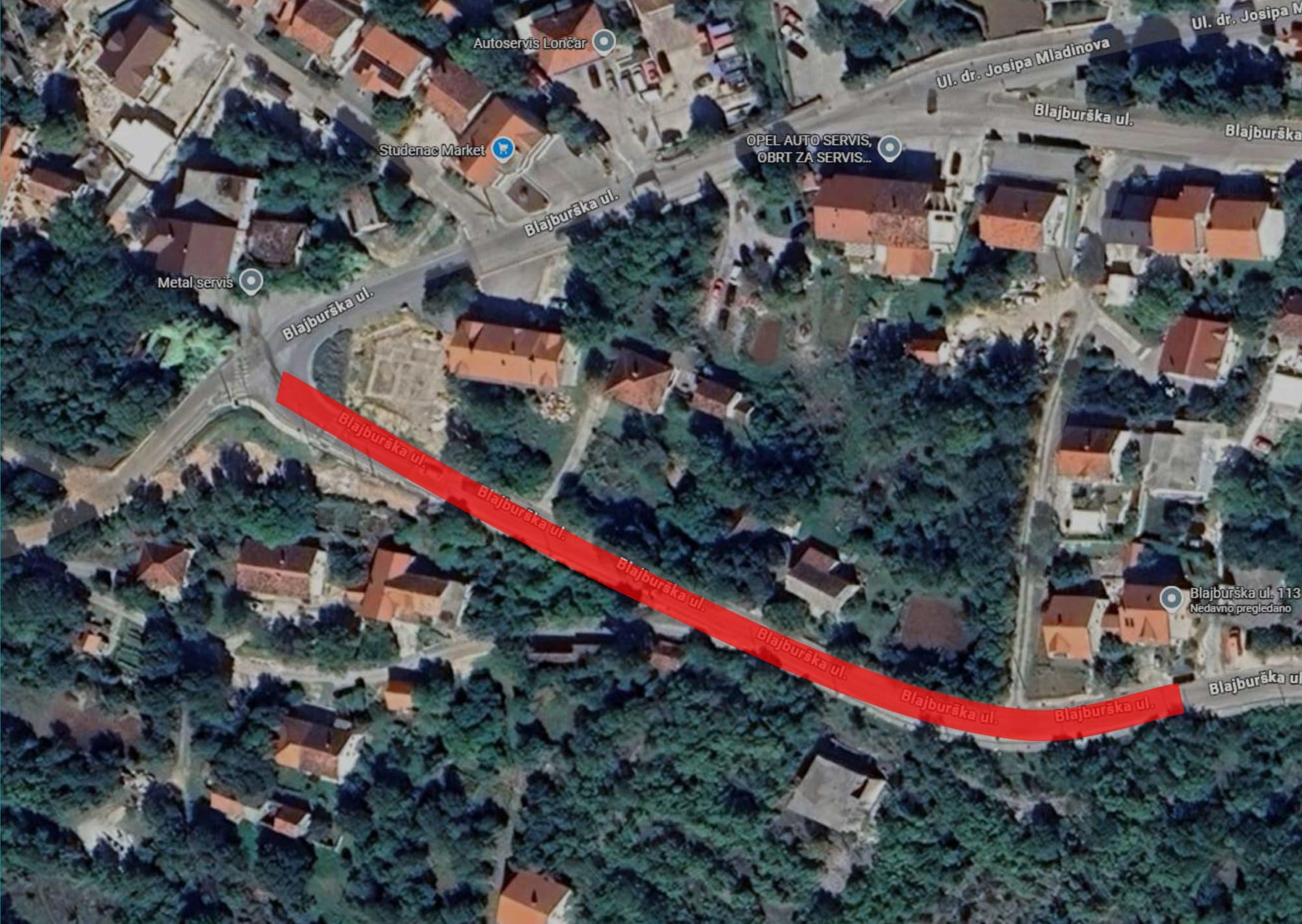 Zatvara se dio Blajburške ulice zbog radova na projektu Aglomeracija Imotski