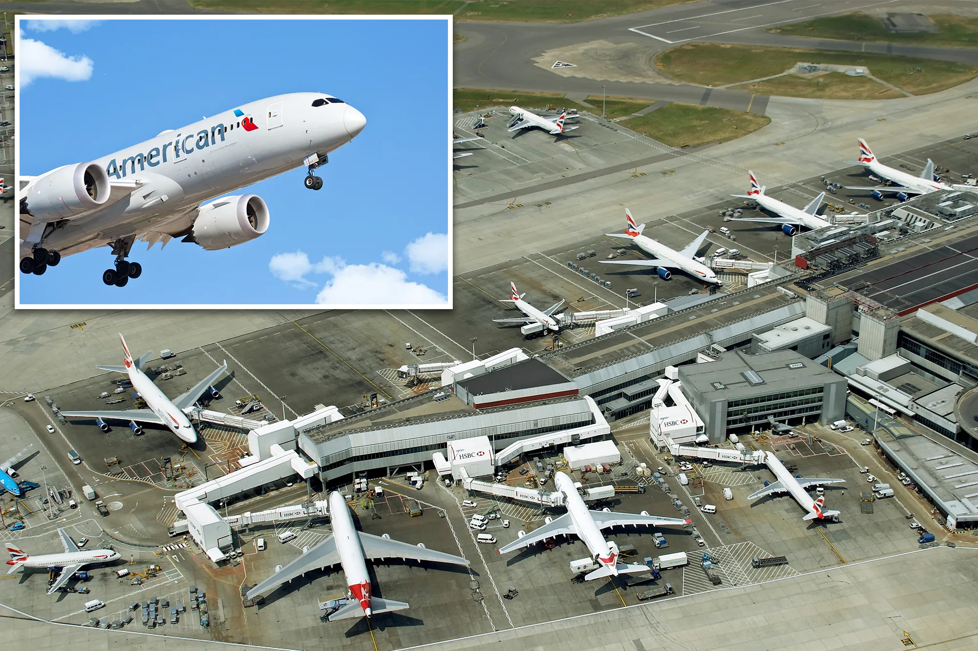 American Airlines flight struck by lightning over UK, forced to return to London