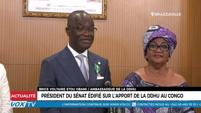 Président du Sénat édifié sur l’apport de la DDHU au Congo