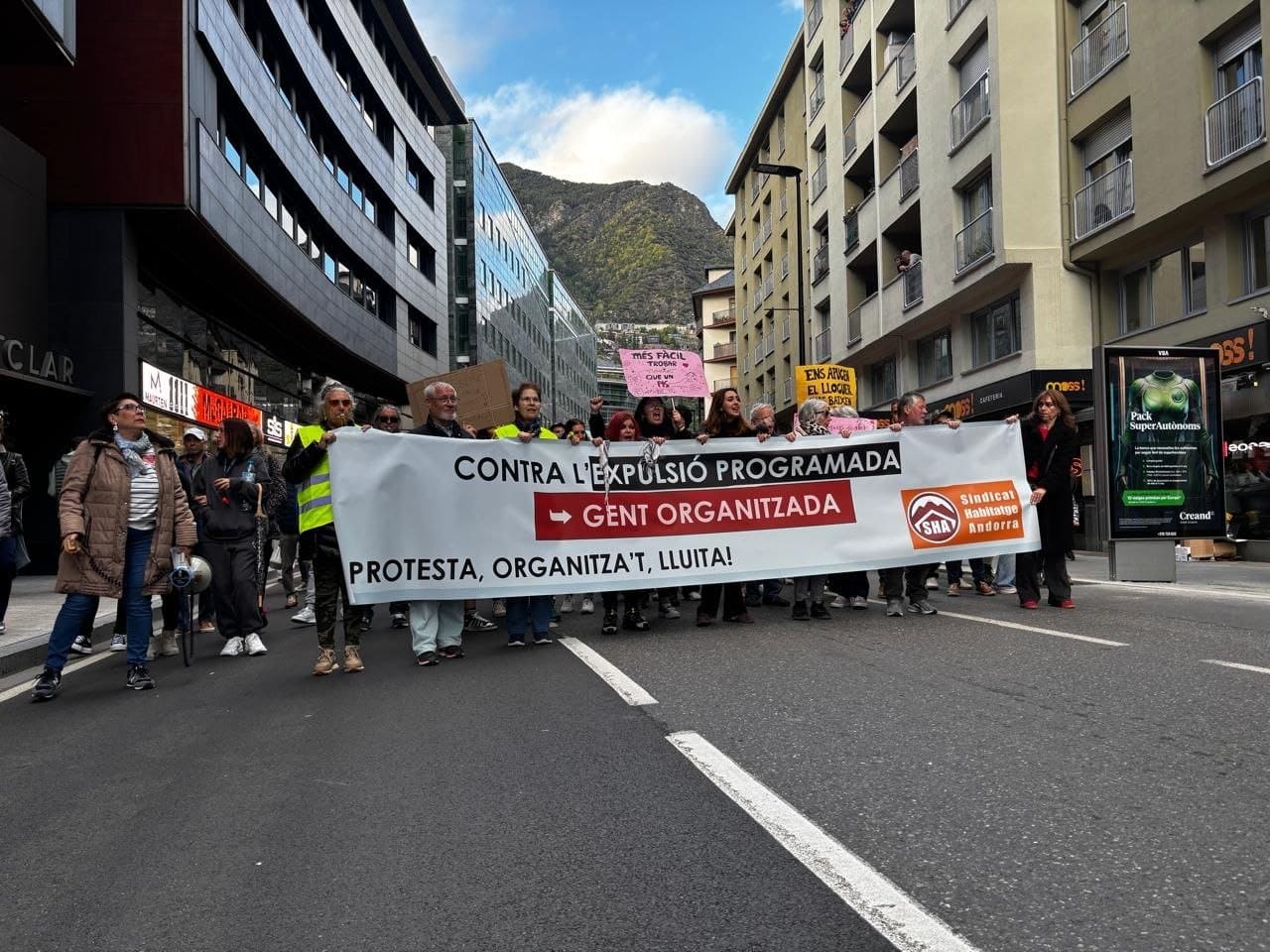 Approximately 1,500 people took to the streets in Andorra, calling for solutions to the housing crisis
