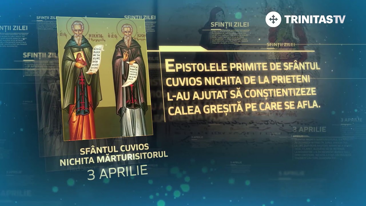 Calendarul zilei 3 aprilie: Sfântul Cuvios Nichita Mărturisitorul