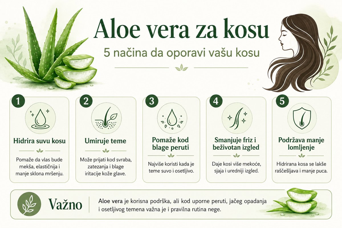 Aloe vera za kosu: 5 Najboljih načina da je koristite!