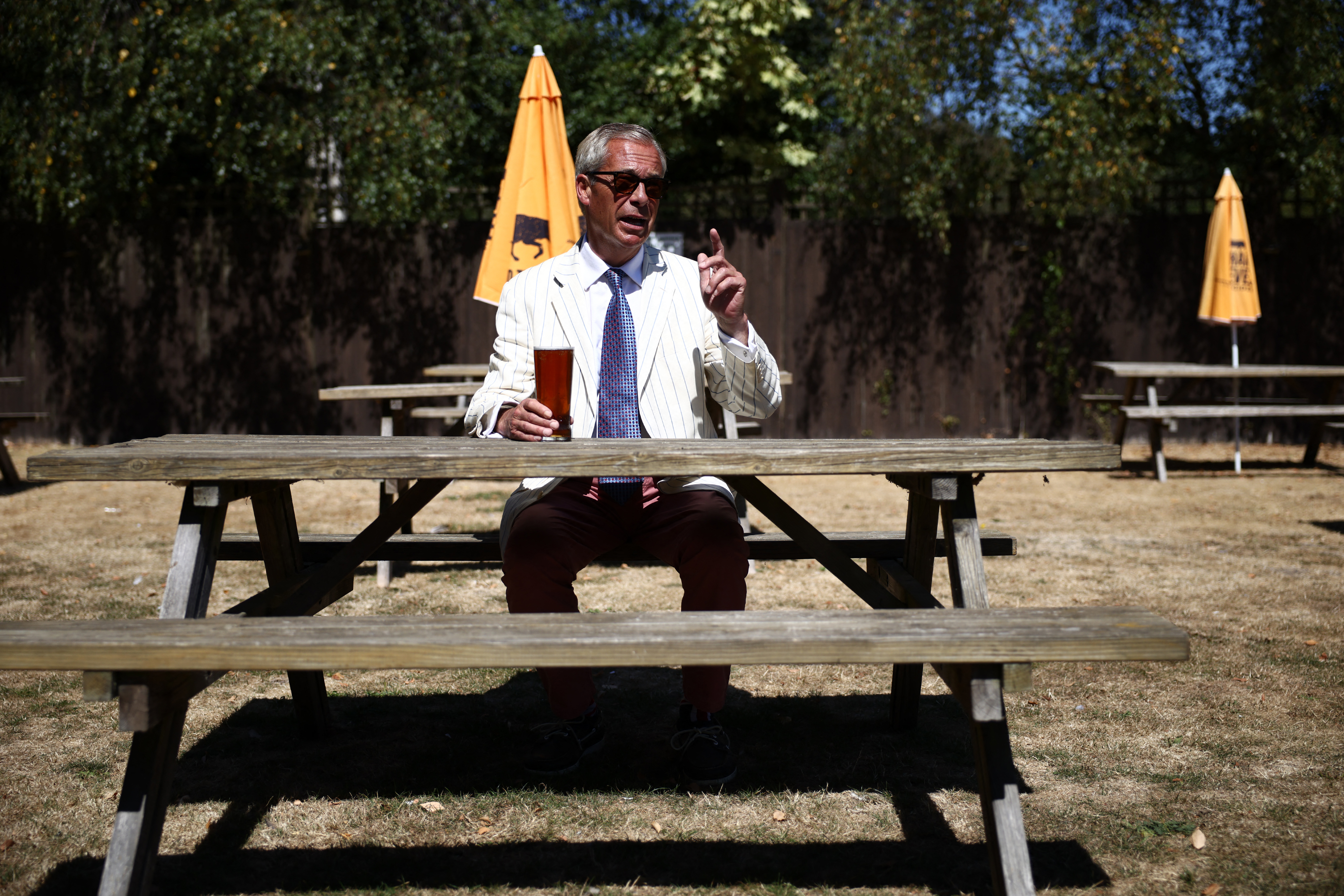 Reform UK leader Nigel Farage beats Count Binface to regain seat in widely mocked election