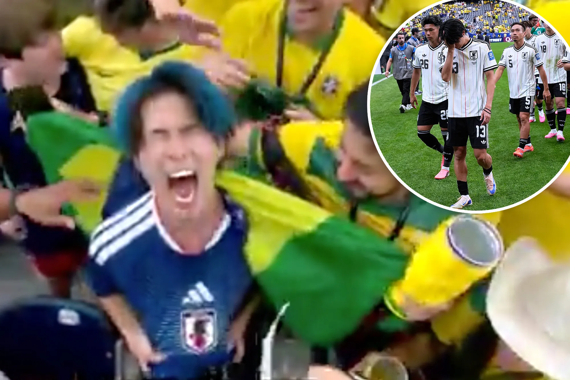 Japanese fan hilariously goes viral after late loss to Brazil