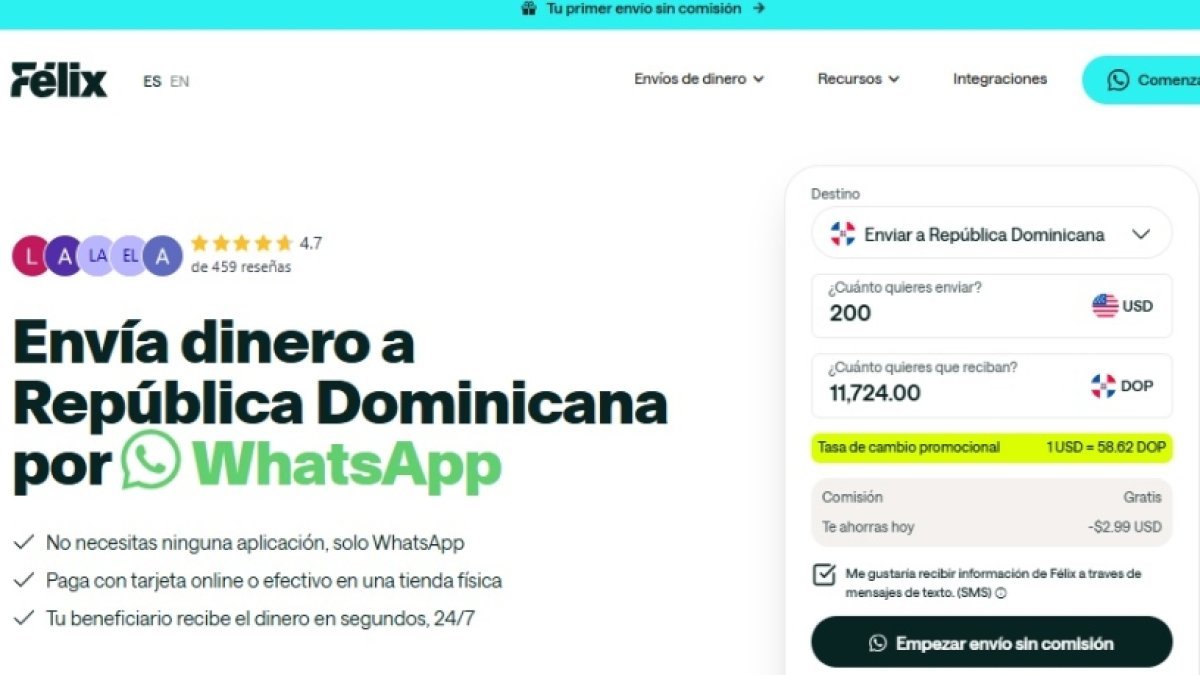
                Busca simplificar remesas desde Estados Unidos
            