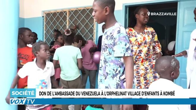 Don de l’ambassade du Venezuela à l’orphelinat village d’enfants à kombé