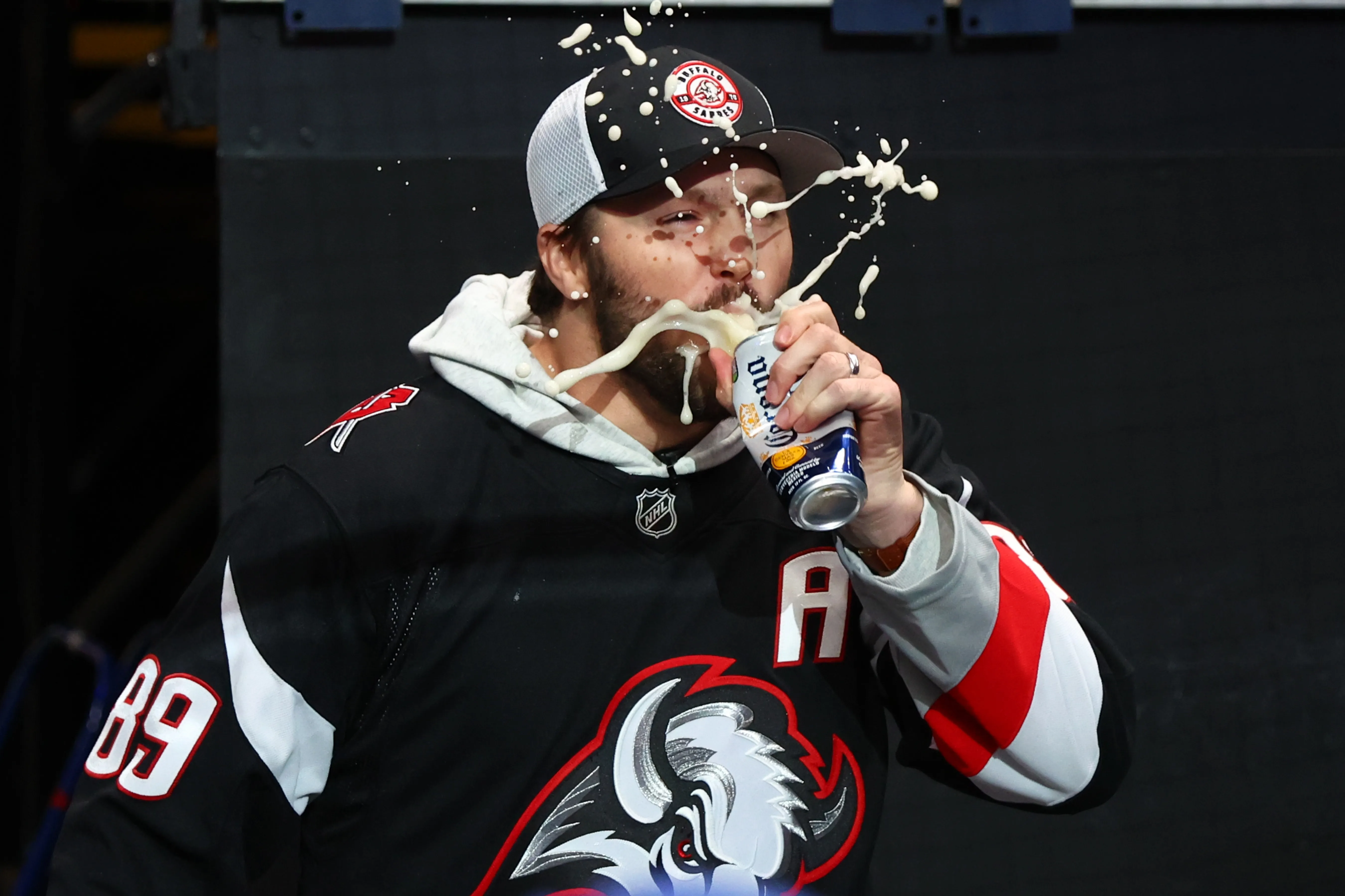 Josh Allen chugs beer before playoff game to hype up Sabres fans