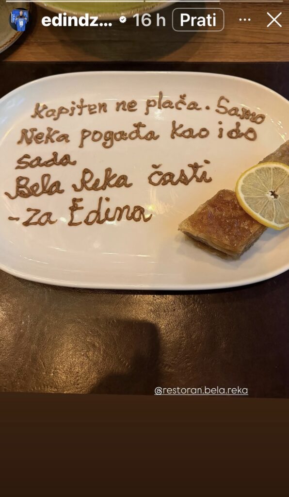 Restoran iz Beograda ostavio zanimljivu poruku Edinu Džeki: “Samo neka pogađa…”