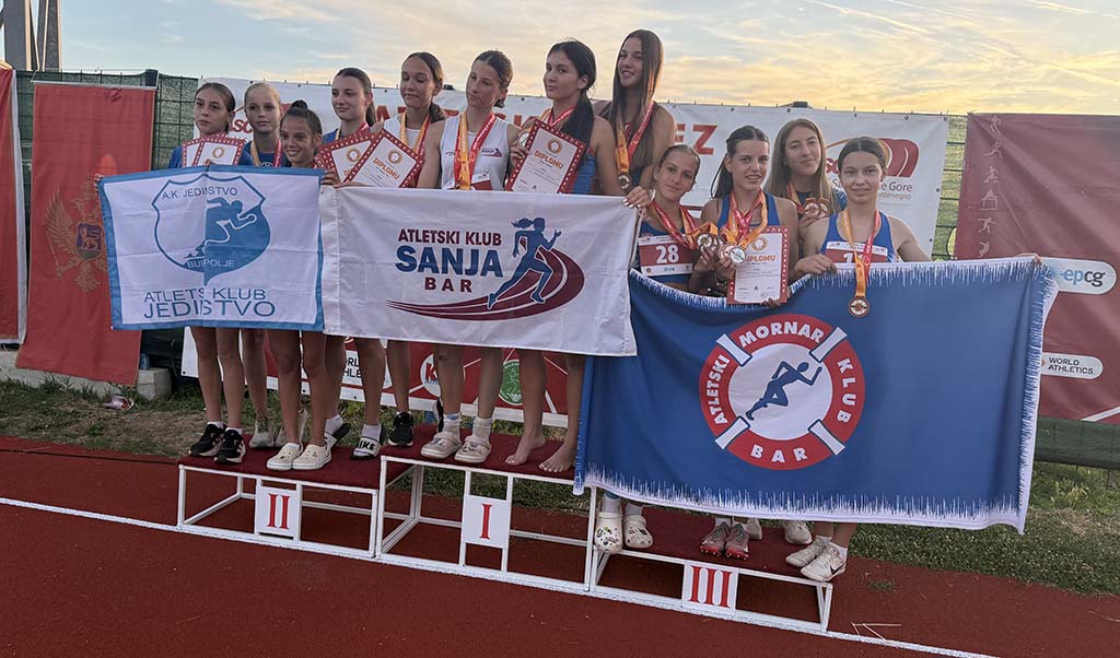 Završeno 33. Pojedinačno atletsko prvenstvo Crne Gore za mlađe juniore/ke: AK Mornar najuspješni sa 9 medalja