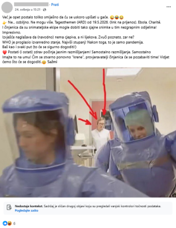Screenshot stare snimke njemačke televizije iskorišten za još jednu dezinformaciju o eboli