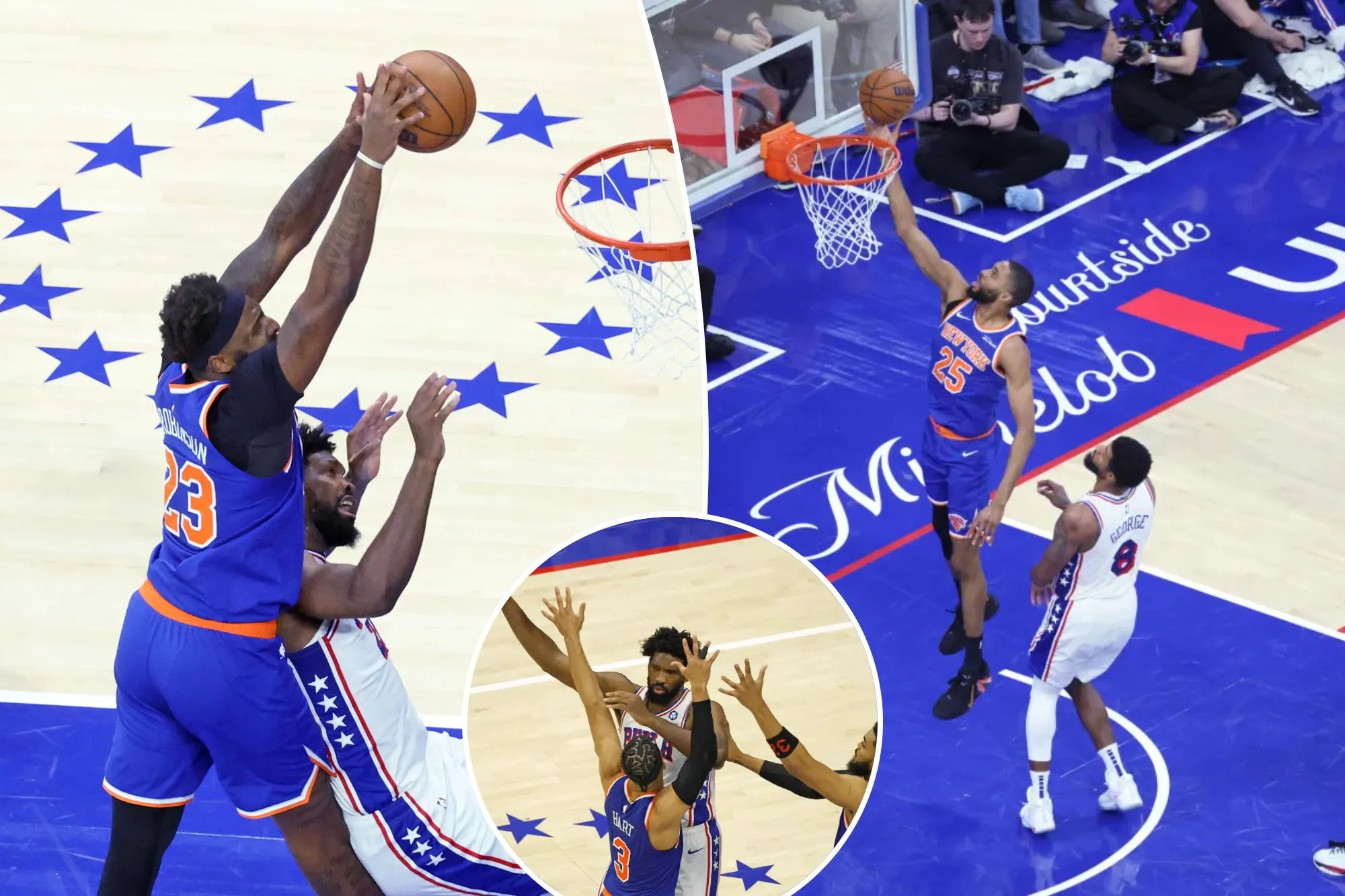 Knicks pull away with dominant second half to take commanding 3-0 series lead over 76ers